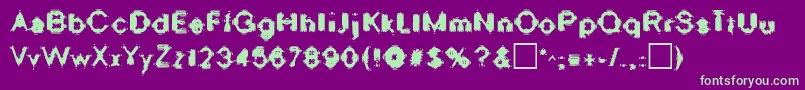 OscillateRegular Font – Green Fonts on Purple Background