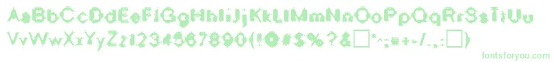 Шрифт OscillateRegular – зелёные шрифты на белом фоне