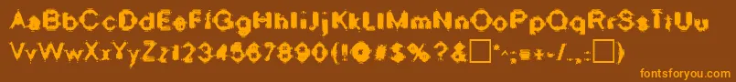 OscillateRegular Font – Orange Fonts on Brown Background