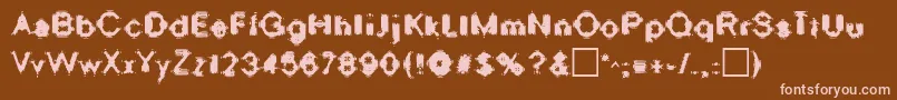 OscillateRegular Font – Pink Fonts on Brown Background