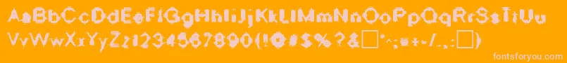 OscillateRegular Font – Pink Fonts on Orange Background