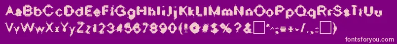 OscillateRegular Font – Pink Fonts on Purple Background