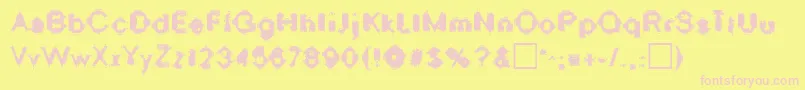 OscillateRegular Font – Pink Fonts on Yellow Background