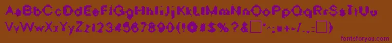 OscillateRegular Font – Purple Fonts on Brown Background