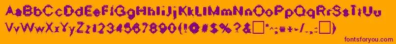 Шрифт OscillateRegular – фиолетовые шрифты на оранжевом фоне