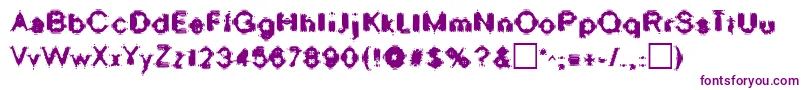 フォントOscillateRegular – 白い背景に紫のフォント