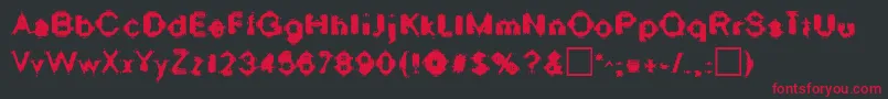 Шрифт OscillateRegular – красные шрифты на чёрном фоне