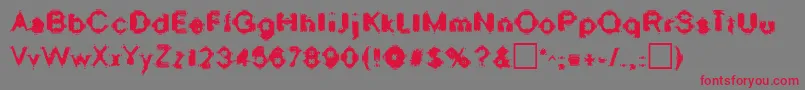 OscillateRegular-Schriftart – Rote Schriften auf grauem Hintergrund