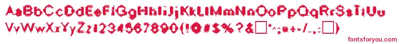 OscillateRegular Font – Red Fonts on White Background