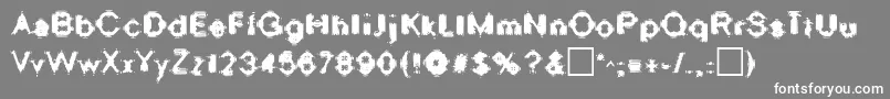 OscillateRegular Font – White Fonts on Gray Background
