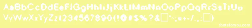OscillateRegular Font – White Fonts on Yellow Background
