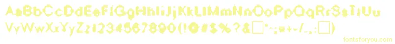 OscillateRegular Font – Yellow Fonts on White Background