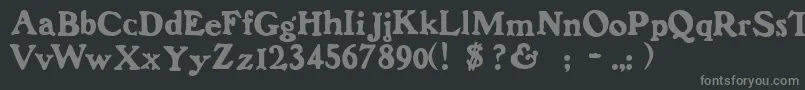 Eluthera Font – Gray Fonts on Black Background
