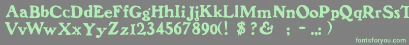 Eluthera Font – Green Fonts on Gray Background