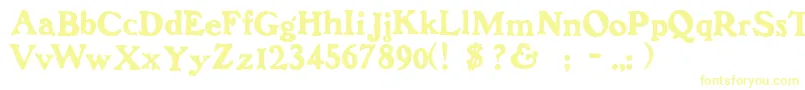 Eluthera Font – Yellow Fonts on White Background