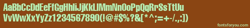 AglettericacompressedRoman Font – Green Fonts on Brown Background