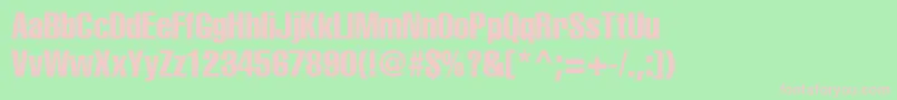 AglettericacompressedRoman Font – Pink Fonts on Green Background