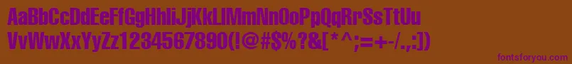 AglettericacompressedRoman Font – Purple Fonts on Brown Background