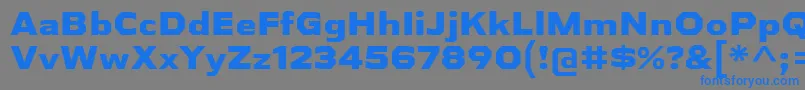 AthabascaExEb Font – Blue Fonts on Gray Background