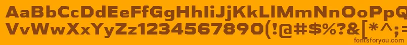 AthabascaExEb Font – Brown Fonts on Orange Background