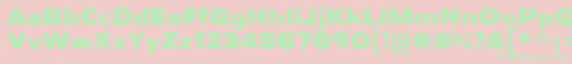 AthabascaExEb Font – Green Fonts on Pink Background