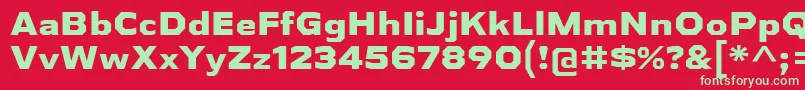 AthabascaExEb Font – Green Fonts on Red Background