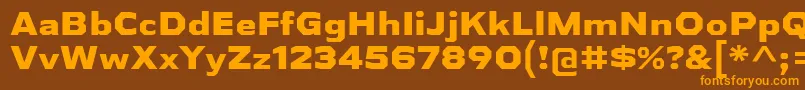 AthabascaExEb Font – Orange Fonts on Brown Background