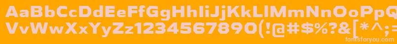 AthabascaExEb Font – Pink Fonts on Orange Background