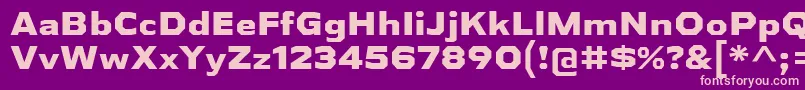 AthabascaExEb Font – Pink Fonts on Purple Background