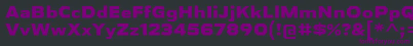 AthabascaExEb Font – Purple Fonts on Black Background
