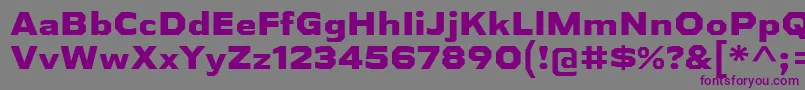 AthabascaExEb Font – Purple Fonts on Gray Background