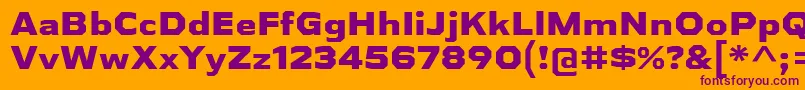 AthabascaExEb Font – Purple Fonts on Orange Background