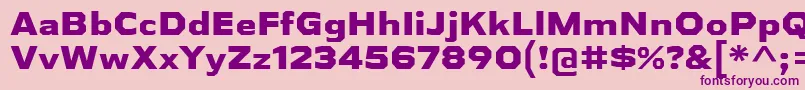 AthabascaExEb Font – Purple Fonts on Pink Background