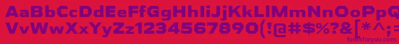 AthabascaExEb-Schriftart – Violette Schriften auf rotem Hintergrund