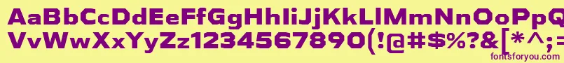 AthabascaExEb Font – Purple Fonts on Yellow Background