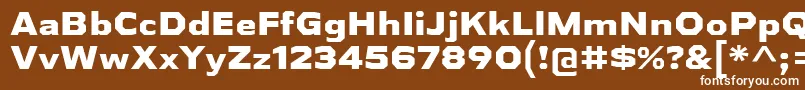 フォントAthabascaExEb – 茶色の背景に白い文字