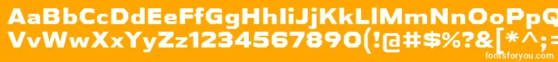 AthabascaExEb Font – White Fonts on Orange Background