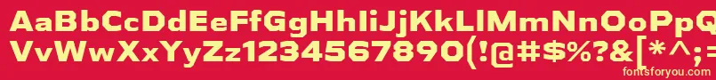 AthabascaExEb Font – Yellow Fonts on Red Background