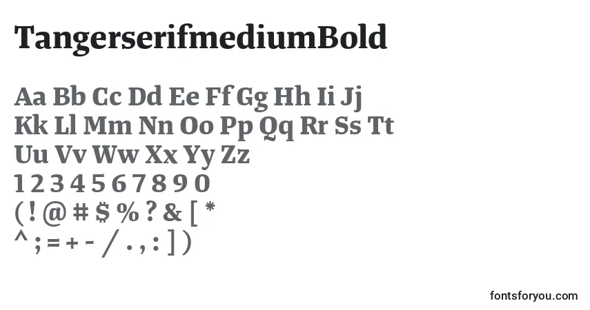 Шрифт TangerserifmediumBold – алфавит, цифры, специальные символы
