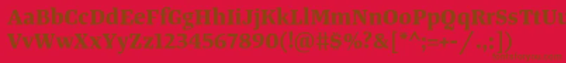 TangerserifmediumBold Font – Brown Fonts on Red Background