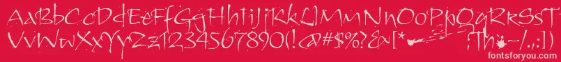KendoitcTt Font – Pink Fonts on Red Background
