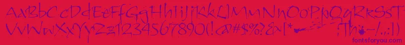 KendoitcTt Font – Purple Fonts on Red Background