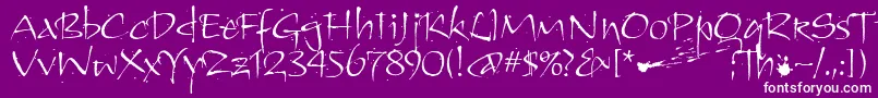 KendoitcTt Font – White Fonts on Purple Background