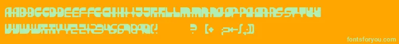 Revidendum Font – Green Fonts on Orange Background