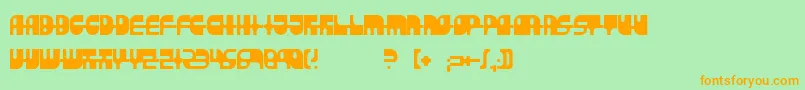 Revidendum Font – Orange Fonts on Green Background