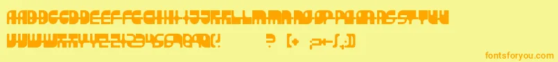 Revidendum Font – Orange Fonts on Yellow Background