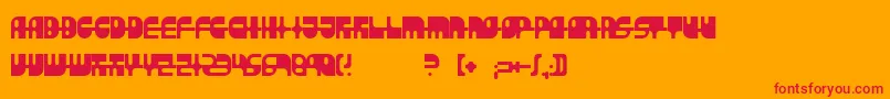 Revidendum Font – Red Fonts on Orange Background