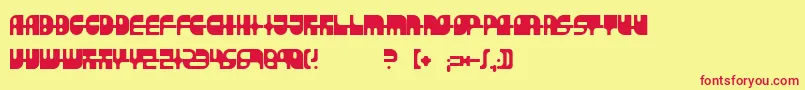 Revidendum Font – Red Fonts on Yellow Background