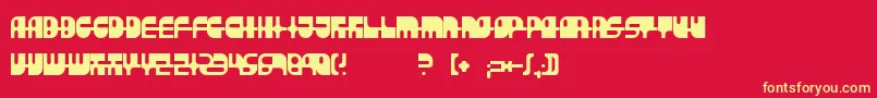 Revidendum Font – Yellow Fonts on Red Background