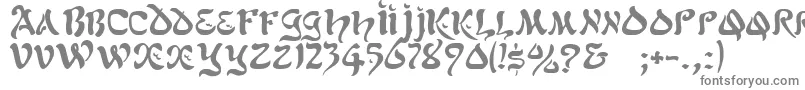 GeScimscript-fontti – harmaat kirjasimet valkoisella taustalla